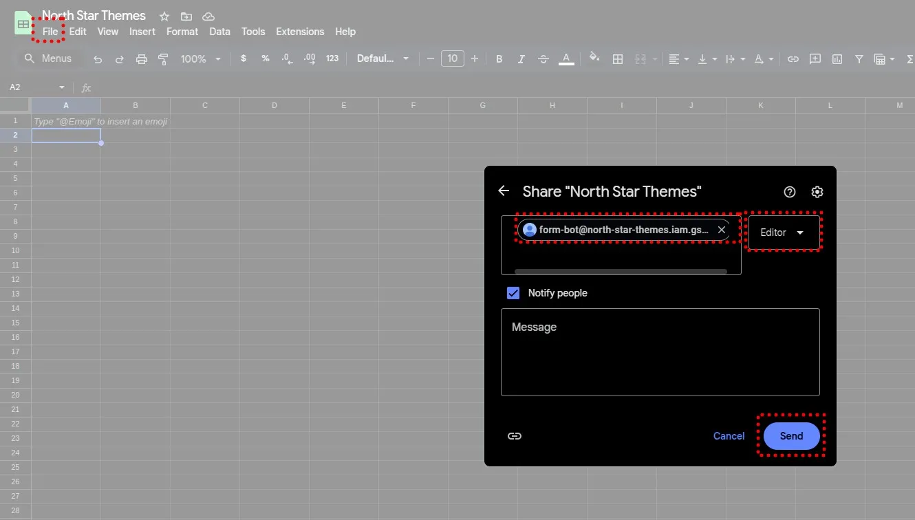 Share Google Sheet With Service Account