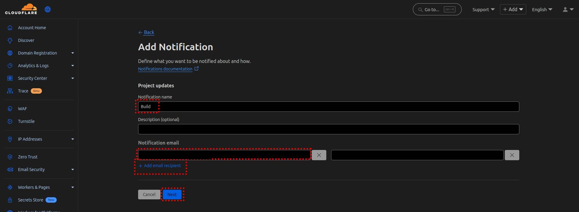 Cloudflare build