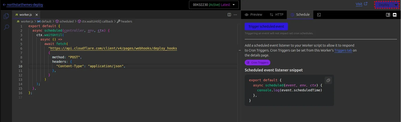 Cloudflare Worker Edit Code