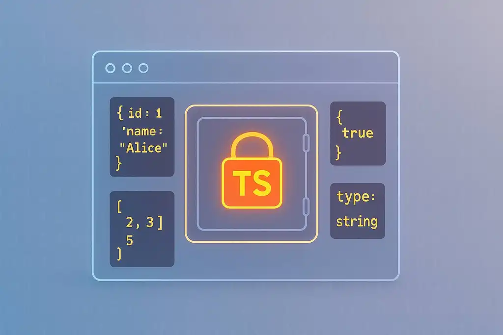 Typesafe Local Storage illustration showing code and data structures